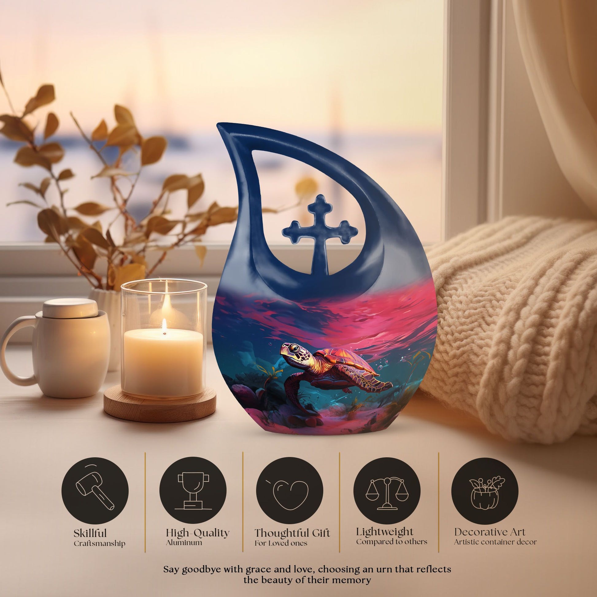 10-inch Turtle-themed Cross Drop 