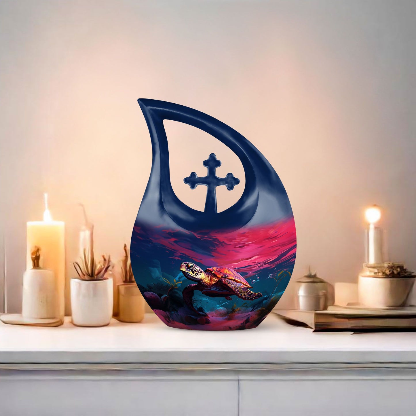 10-inch Turtle-themed Cross Drop 