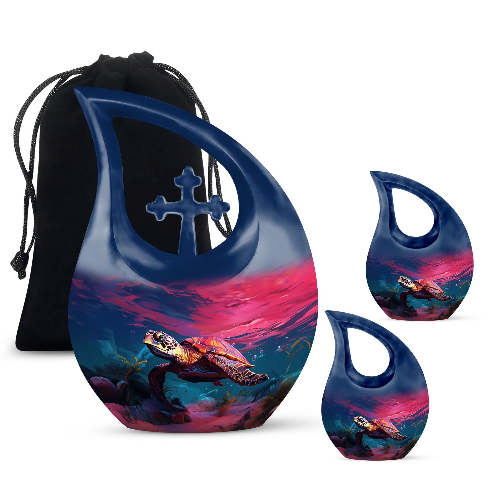 Turtle Large Decorative Urn - Oceanic Adult Cremation Urns For Women