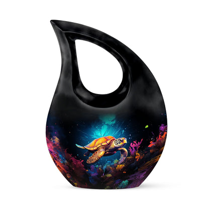 10 Inch Aluminium Turtle Urn featuring 