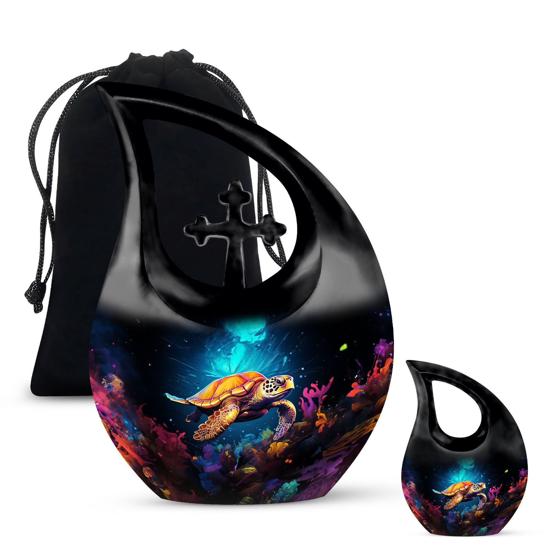 10 Inch Aluminium Turtle Urn featuring 