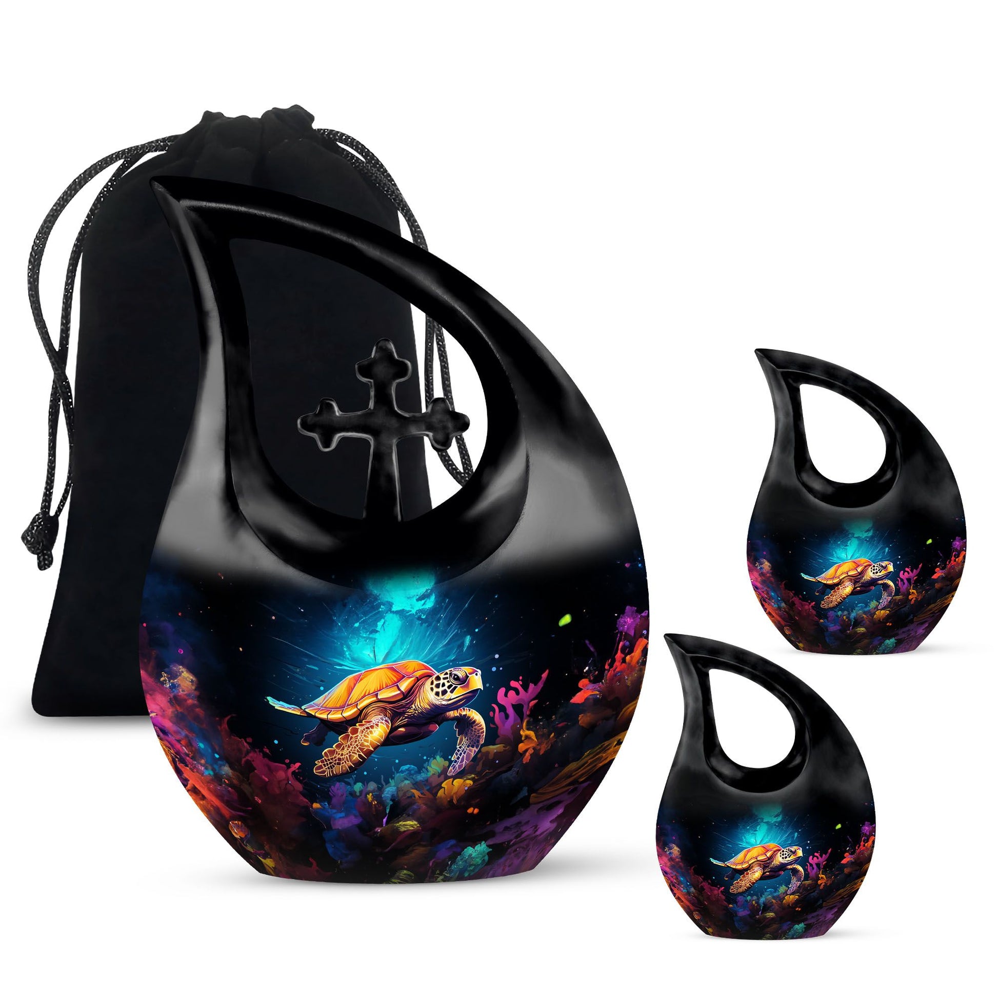 10 Inch Aluminium Turtle Urn featuring 