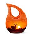 Deer Urn with Cross Drop design,