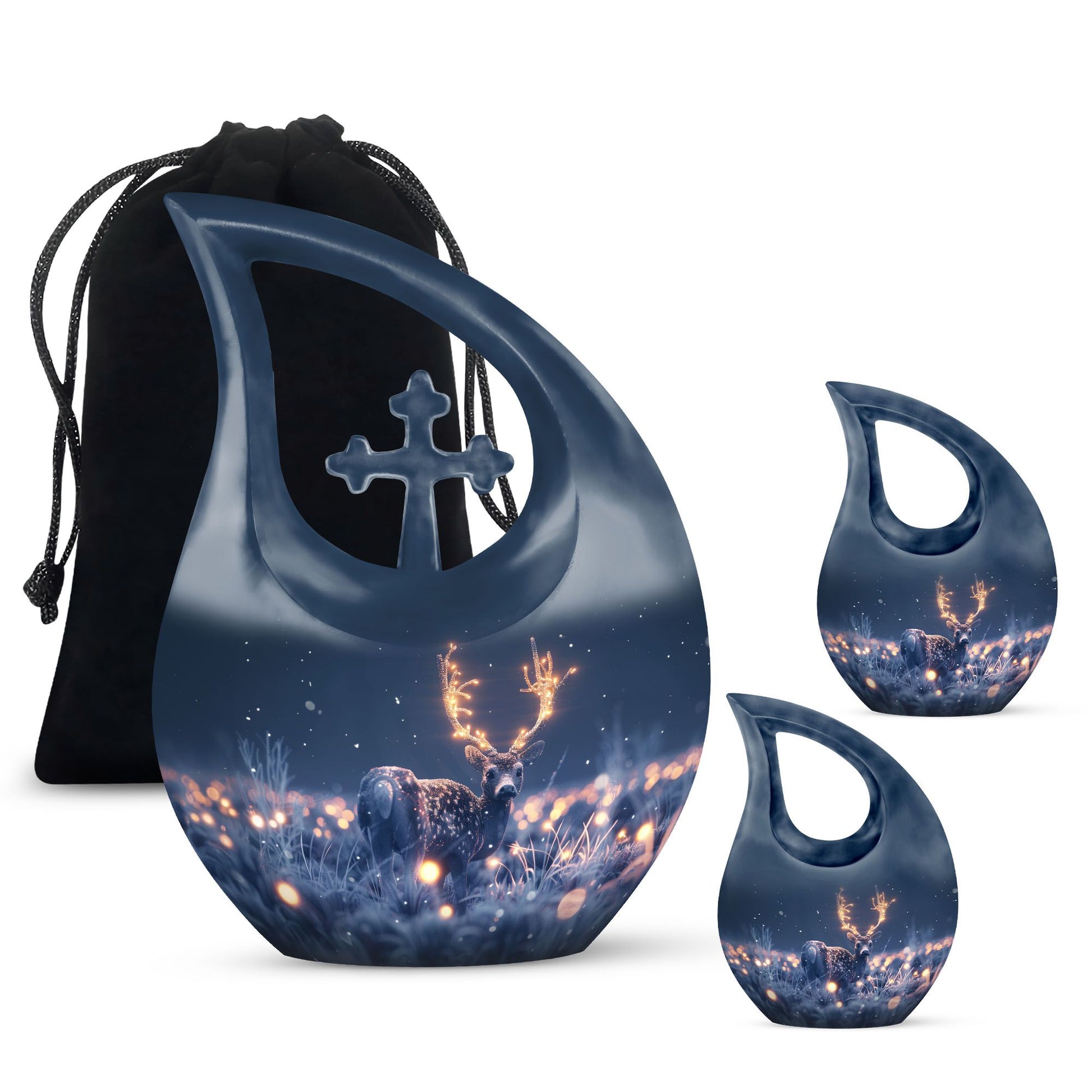 Harmony Deer affordable cremation urn containers hold human ashes