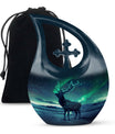 Affordable 10-inch Deer Urn with Cross Drop 