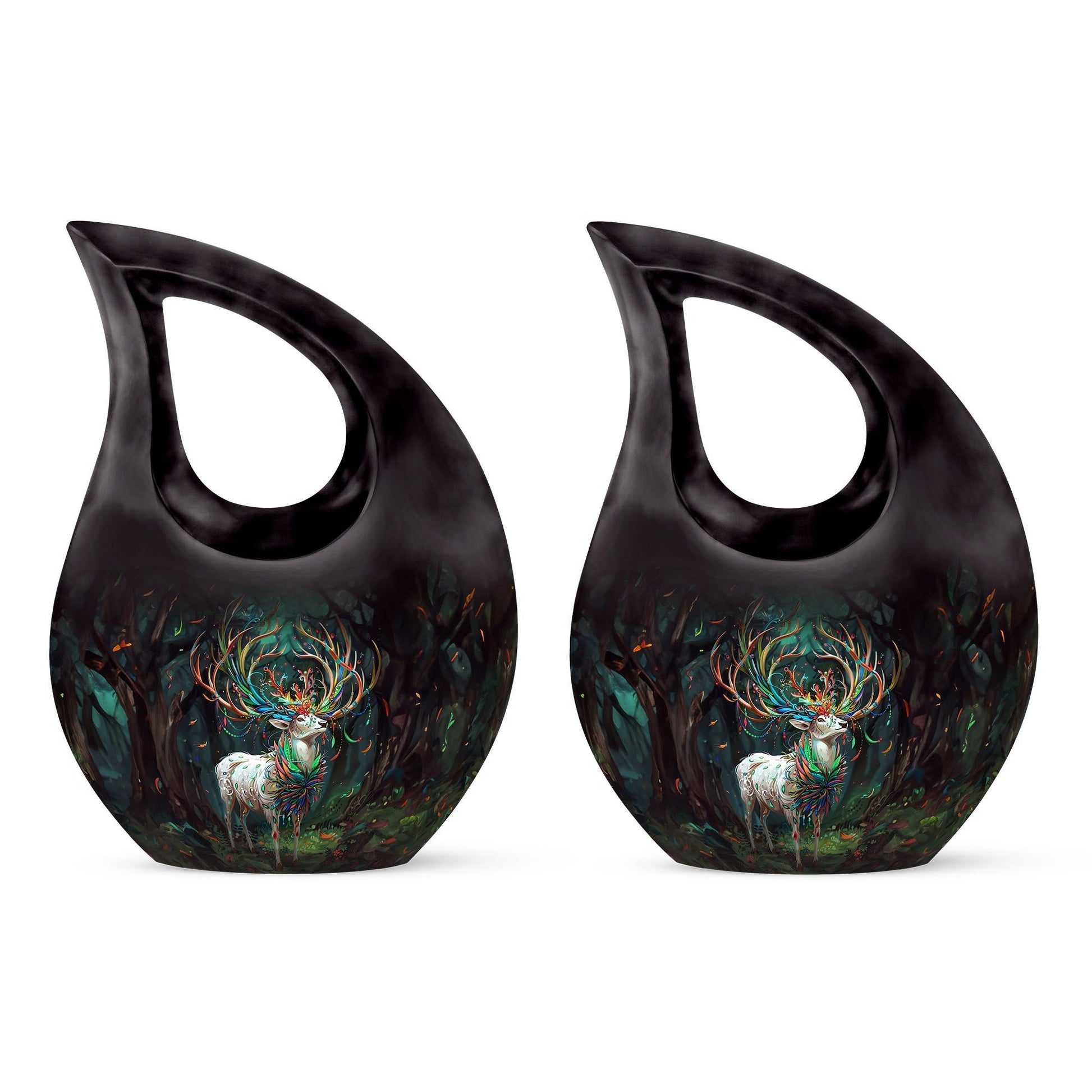 Deer themed, 10-inch affordable burial urn 