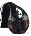 10 inch Deer themed Cross Drop urn for cremation keepsakes, includes velvet pouch