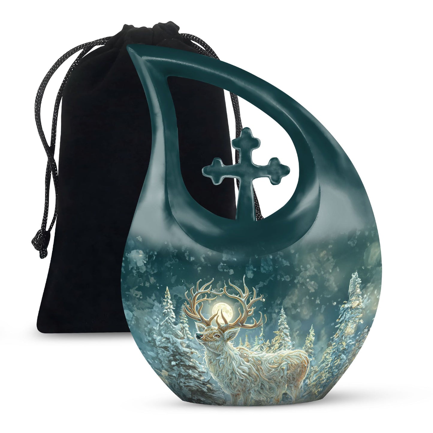 Deer Theme Large Urn 10 Inch