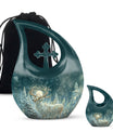 Deer Theme Large Urn With 1 Keepsake Urn