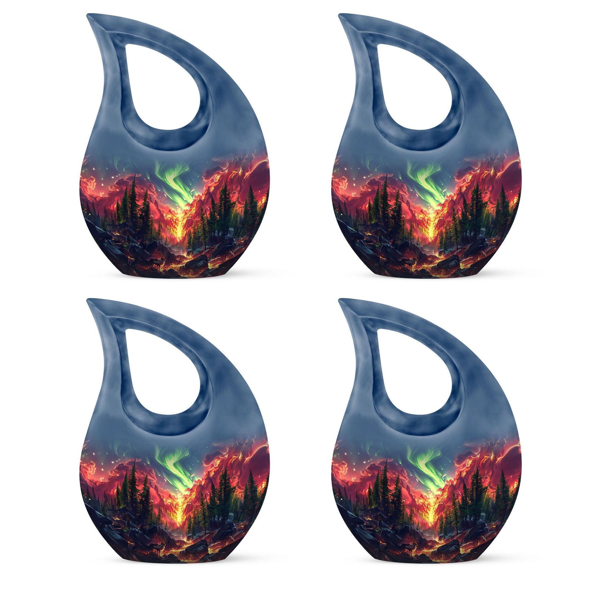 10-inch Deer Urn and Cross Drop 