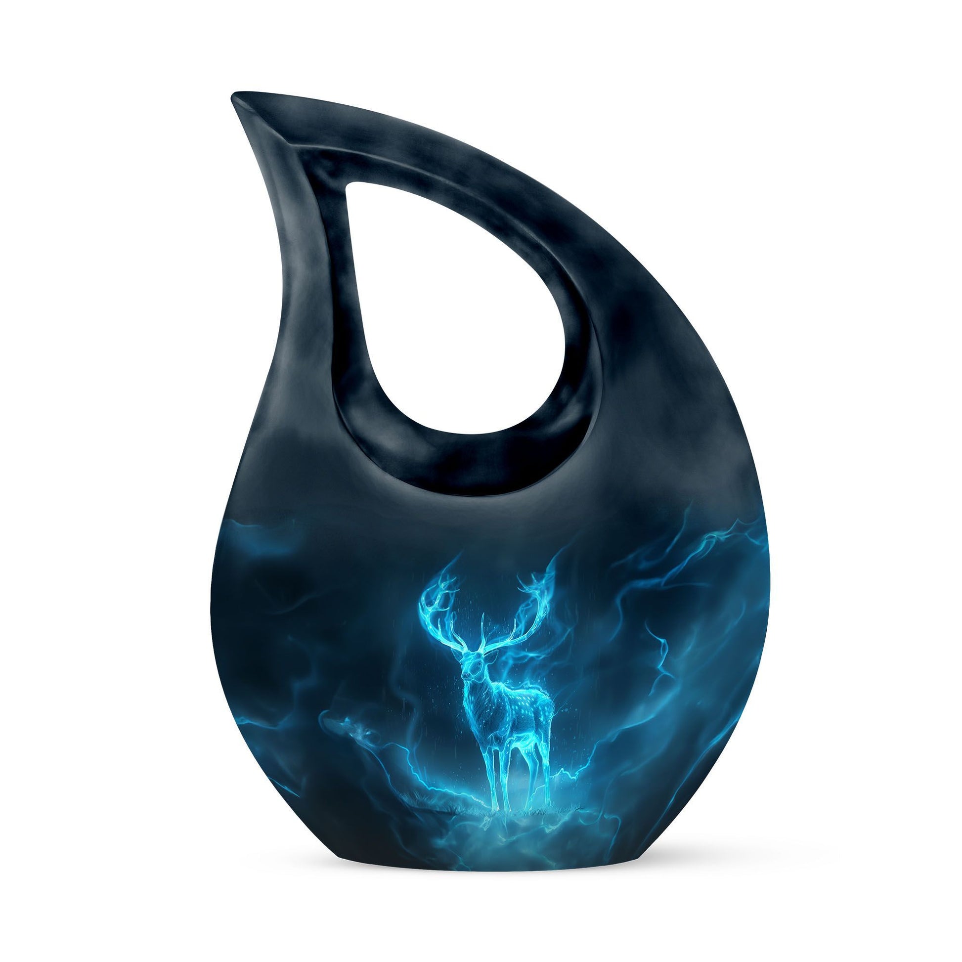 Affordable Deer Urn with Cross Drop design,