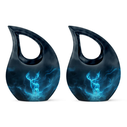 Affordable Deer Urn with Cross Drop design,