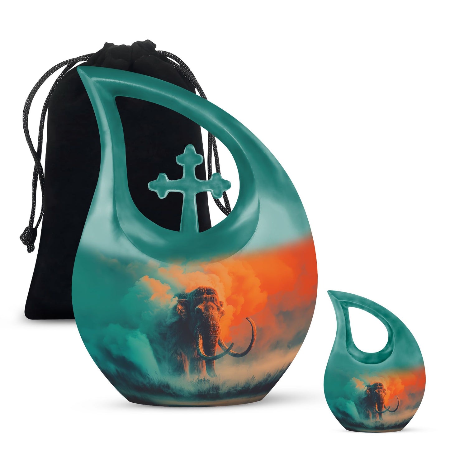 Personalized Artistic Cremation Urn for Human Ashes - 10-inch, 200 cu in - Yatskia
