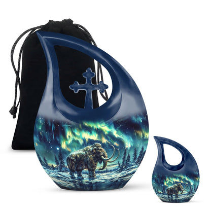  Mamoth Urn with Cross Drop design for ashes