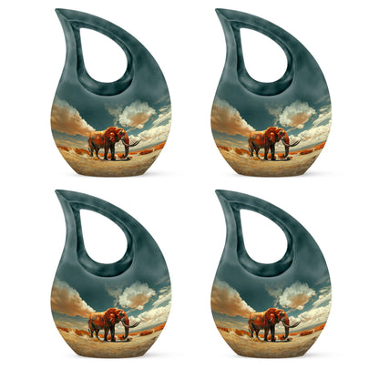 10-inch Mamoth urn with cross drop design and custom 