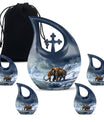 10 inch Mamoth Urn, aluminium Cross Drop design, customizable Burial Urn for adults