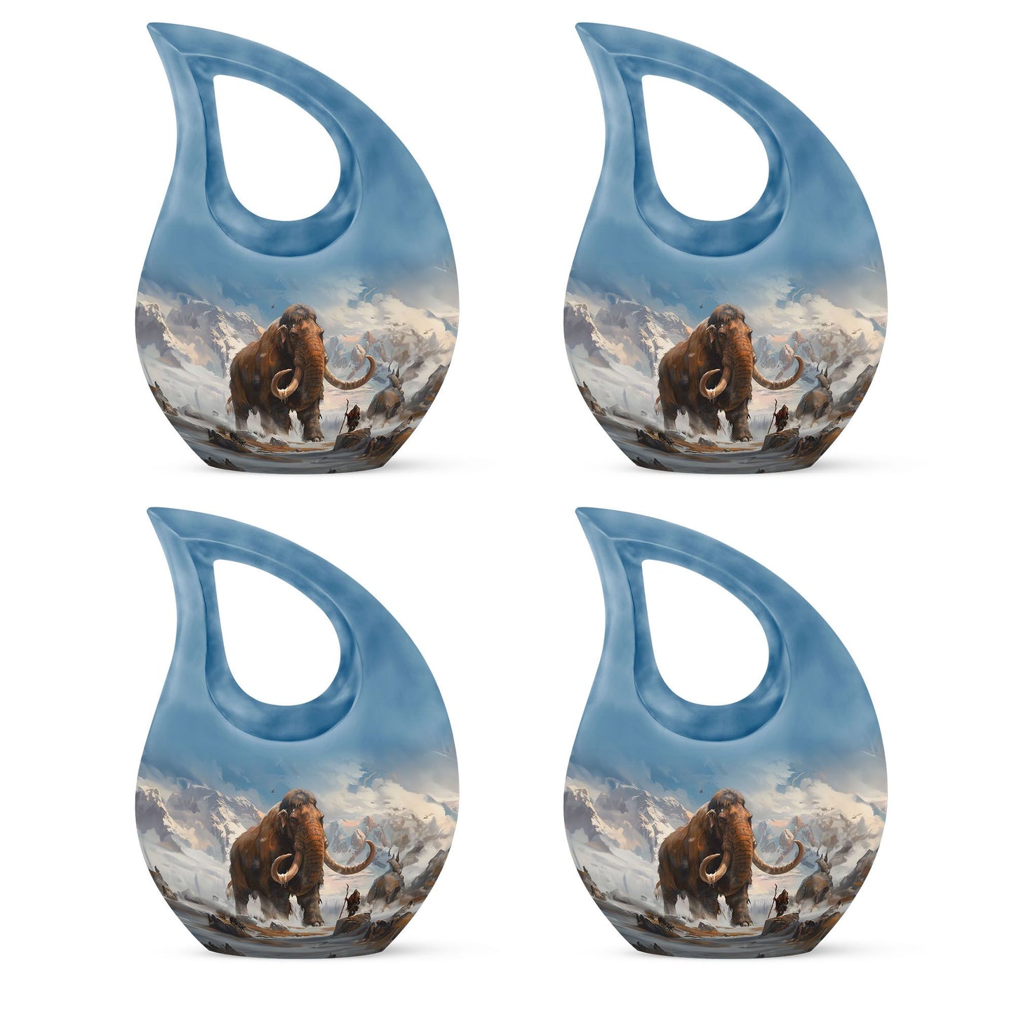 10-inch Mammoth Urn with Cross Drop design, personalized 