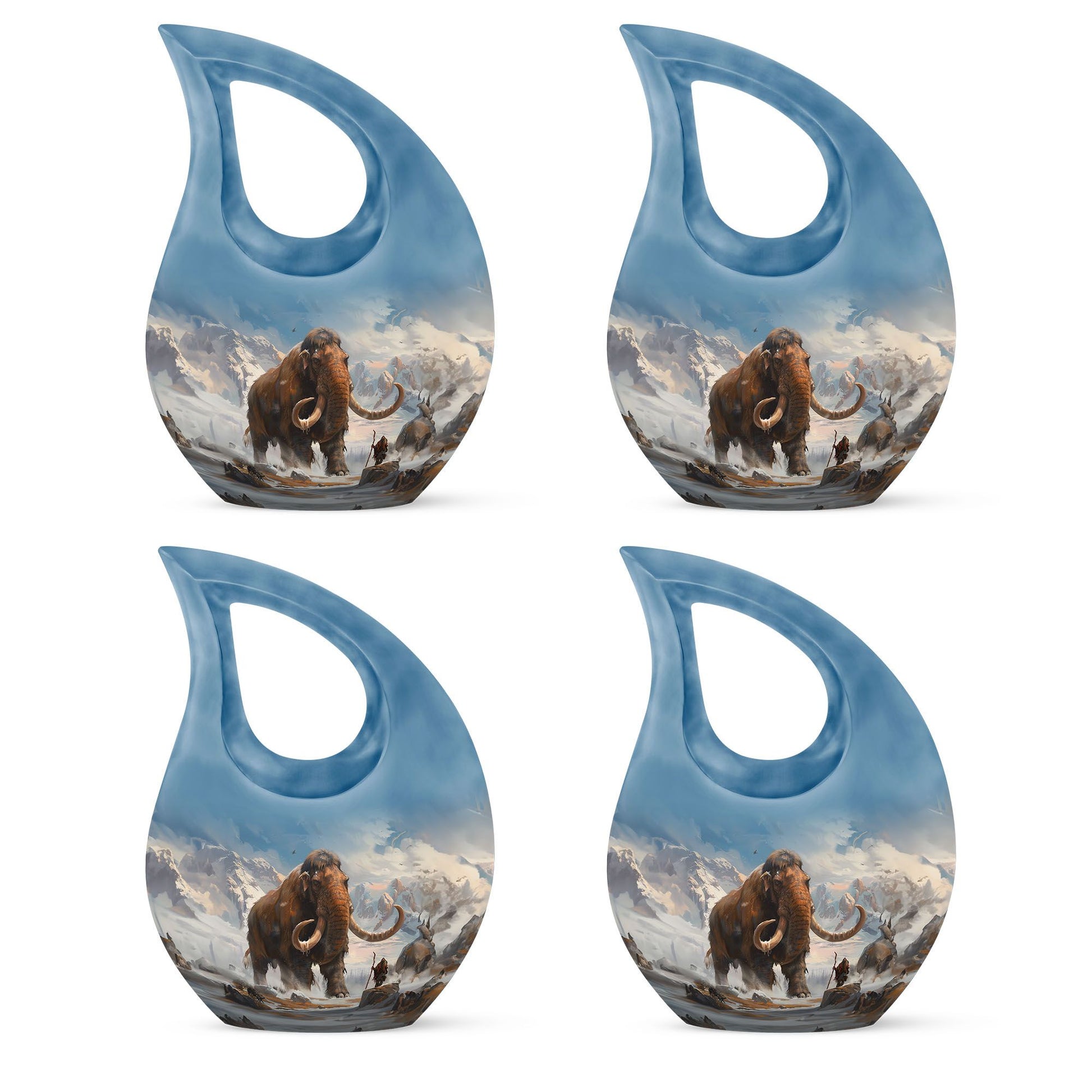 10-inch Mammoth Urn with Cross Drop design, personalized 