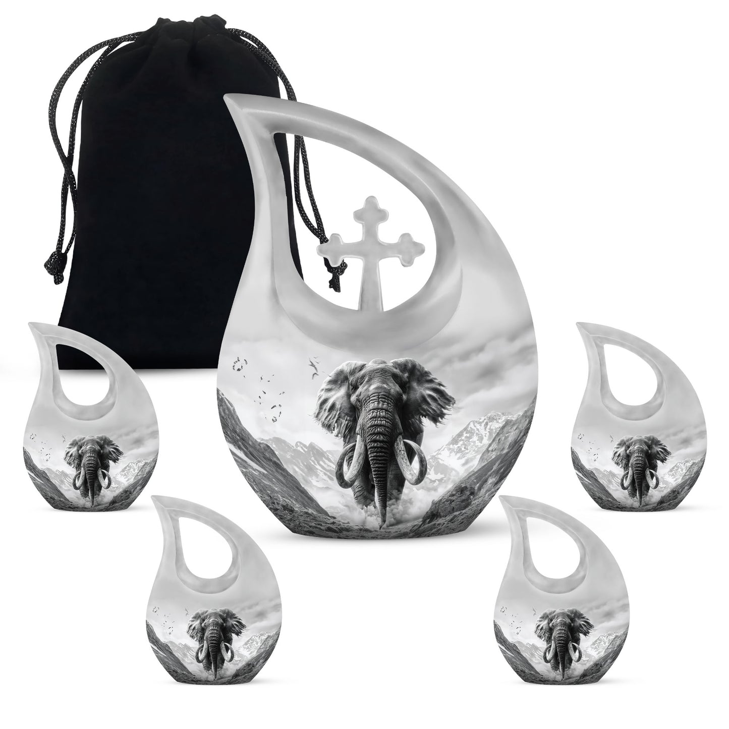 Personalized Religious Memorial Urn for Adults - 10-inch, 200 cu in - Yatskia