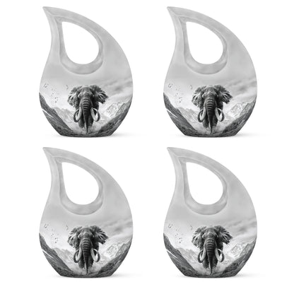 Mamoth Urn with cross drop design, 10 inch