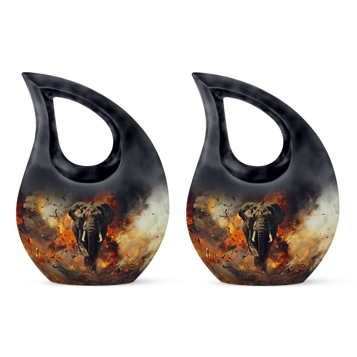 10-inch Mamoth Urn with Cross Drop design for ashes,