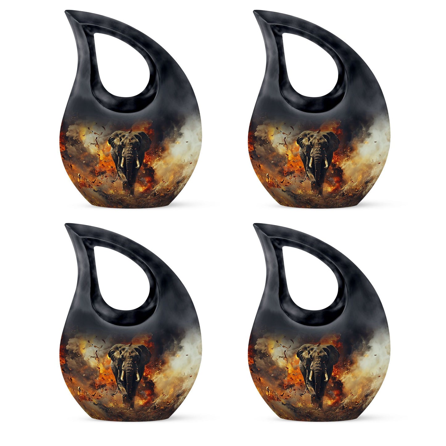 10-inch Mamoth Urn with Cross Drop design for ashes,