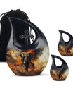 Mammoth Memorial Funeral Urn for Ashes, Double Cross Drop Design