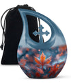 10-inch Mapple Leaf Cross Drop memorial urn 