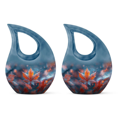 10-inch Mapple Leaf Cross Drop memorial urn 