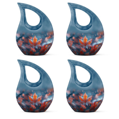10-inch Mapple Leaf Cross Drop memorial urn 
