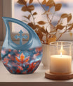 10-inch Mapple Leaf Cross Drop memorial urn 