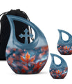 10-inch Mapple Leaf Cross Drop memorial urn 
