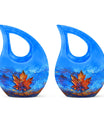 10-inch Mapple Leaf Urn with Cross Drop design 