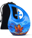 Cross-Drop Mapple Leaf Memorial Urn luxury cremation urn