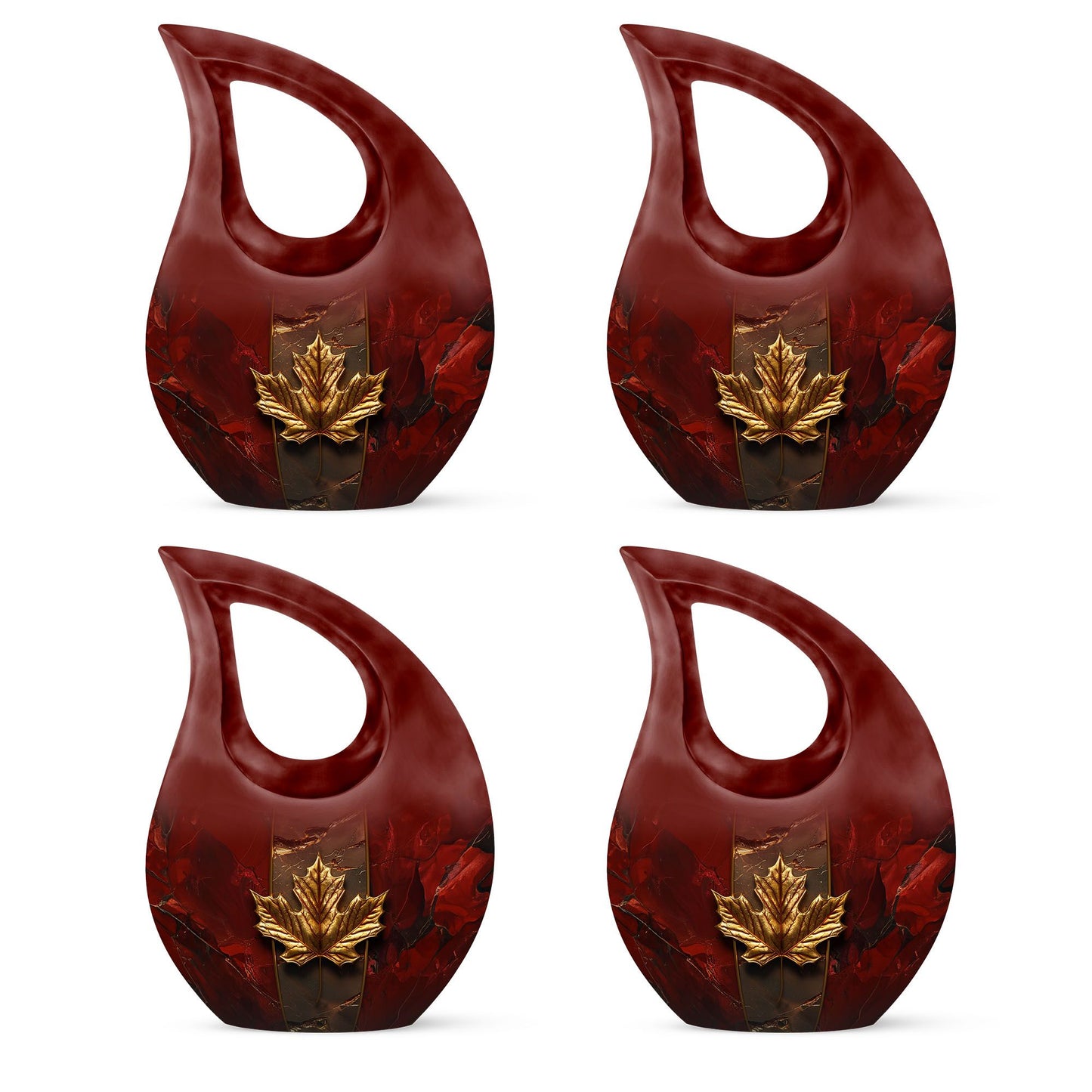 Mapple Leaf Theme 3 Inch Keepsake Pack of 4