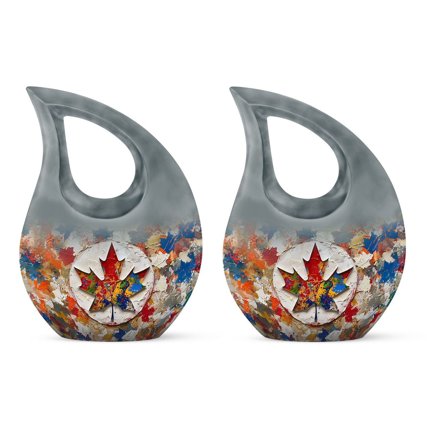 10-inch Mapple Leaf Urn, Cross Drop design