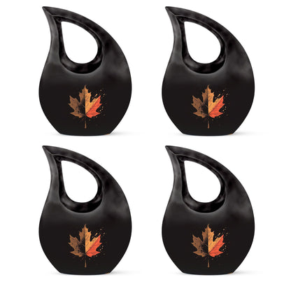 10-inch Mapple Leaf, Cross Drop Custom Mom Urn 