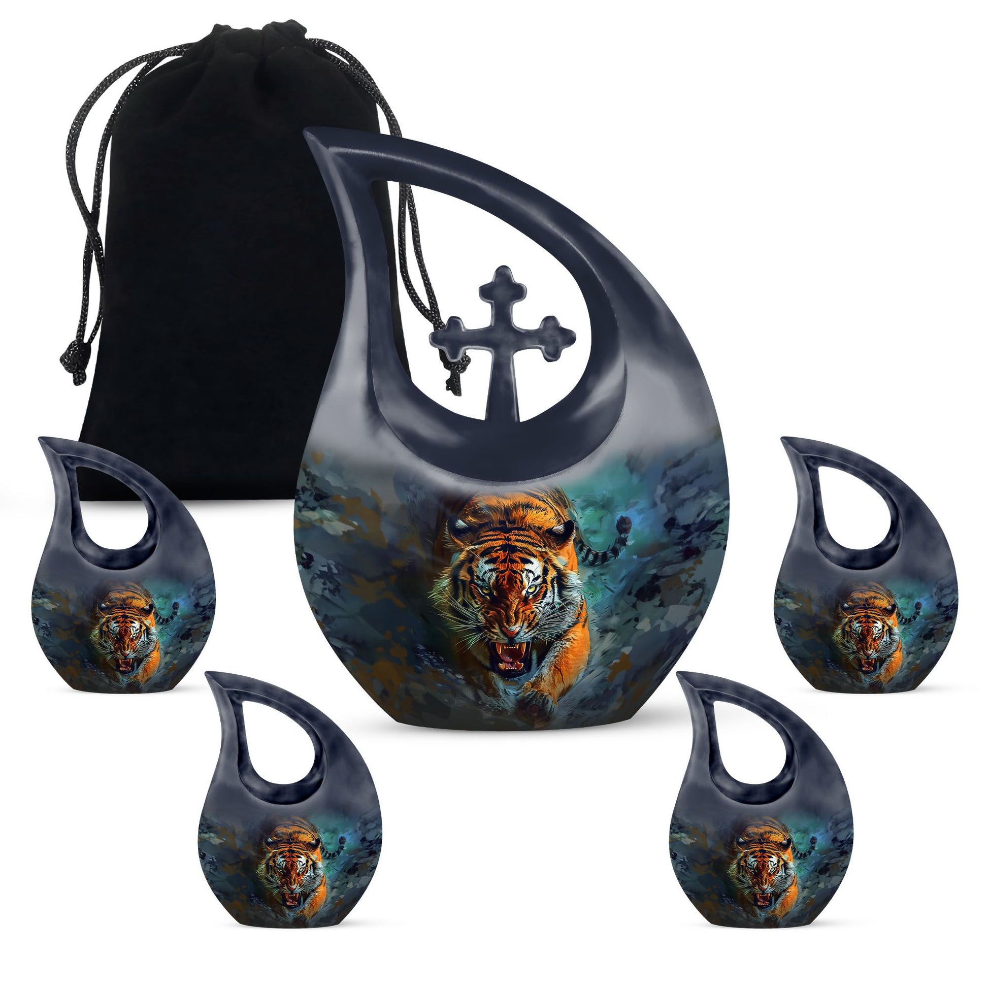 Tiger Tribute modern urn funeral urn for adults
