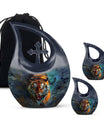 Tiger Tribute modern urn funeral urn for adults