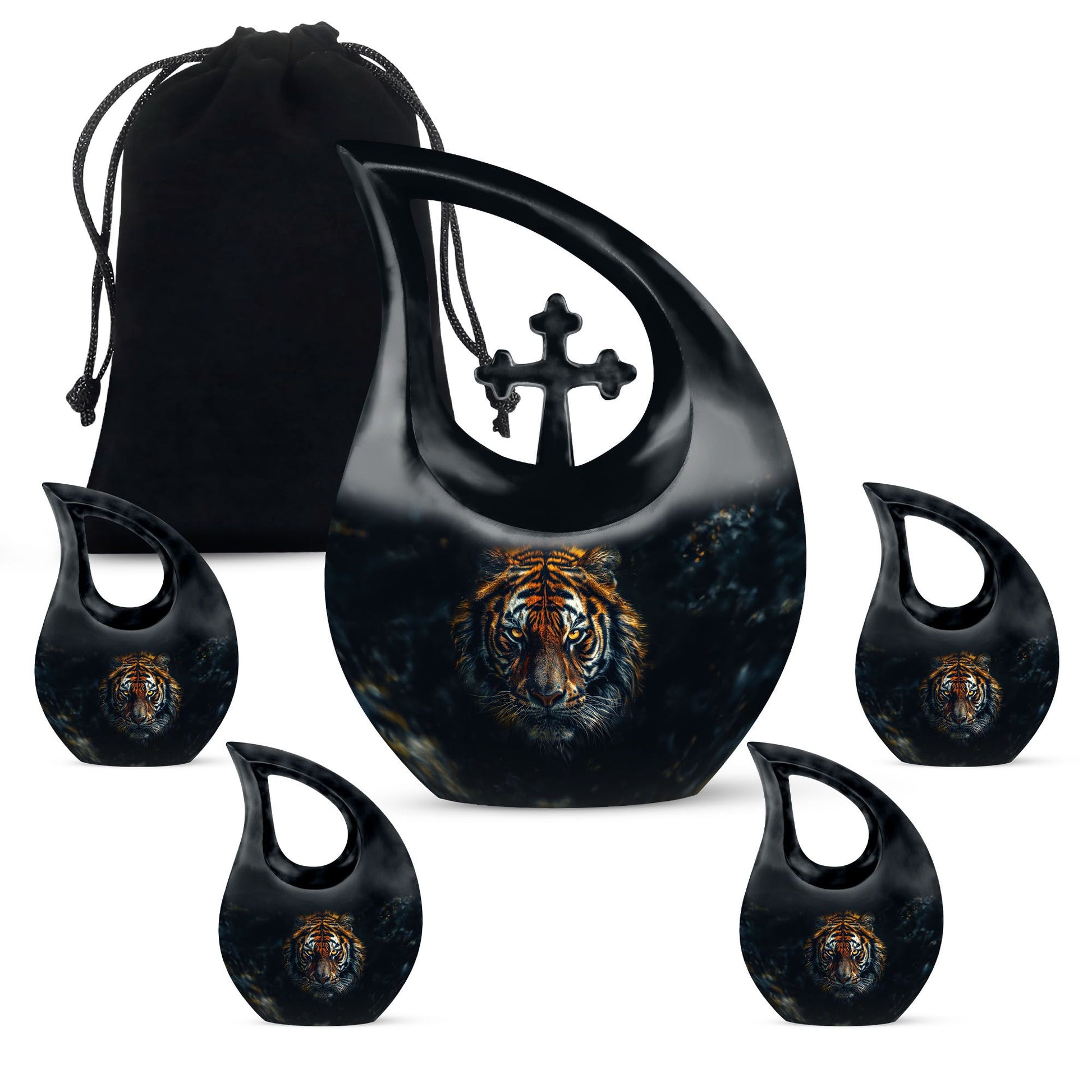 All Faith Tiger custom made cremation urn ash remains keepsakes