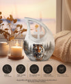 10 inch Tiger Themed Cross Drop Cremation Container,