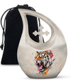 Tiger keepsake urn for human ashes personal ashes holder