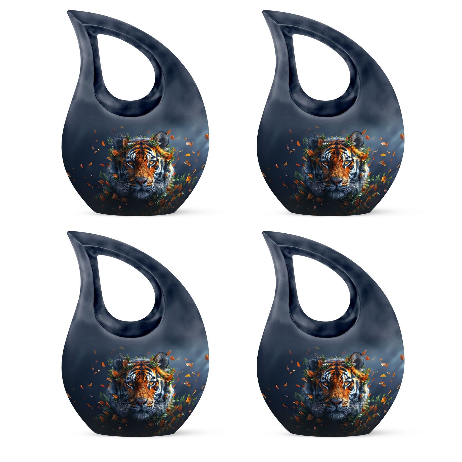 Tiger themed Cross Drop memorial urn 