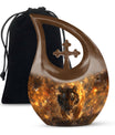 10-inch Tiger-themed Cross Drop Cremation