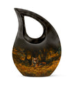 10-inch Tiger-themed Cross Drop Extra Large Cremation Urn 