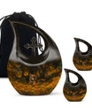 Devoted Tiger small urn for cremated remains memorial urn
