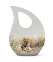 Medium Size Tiger themed Cross Drop Memorial Urn,
