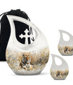 Medium Size Tiger themed Cross Drop Memorial Urn,