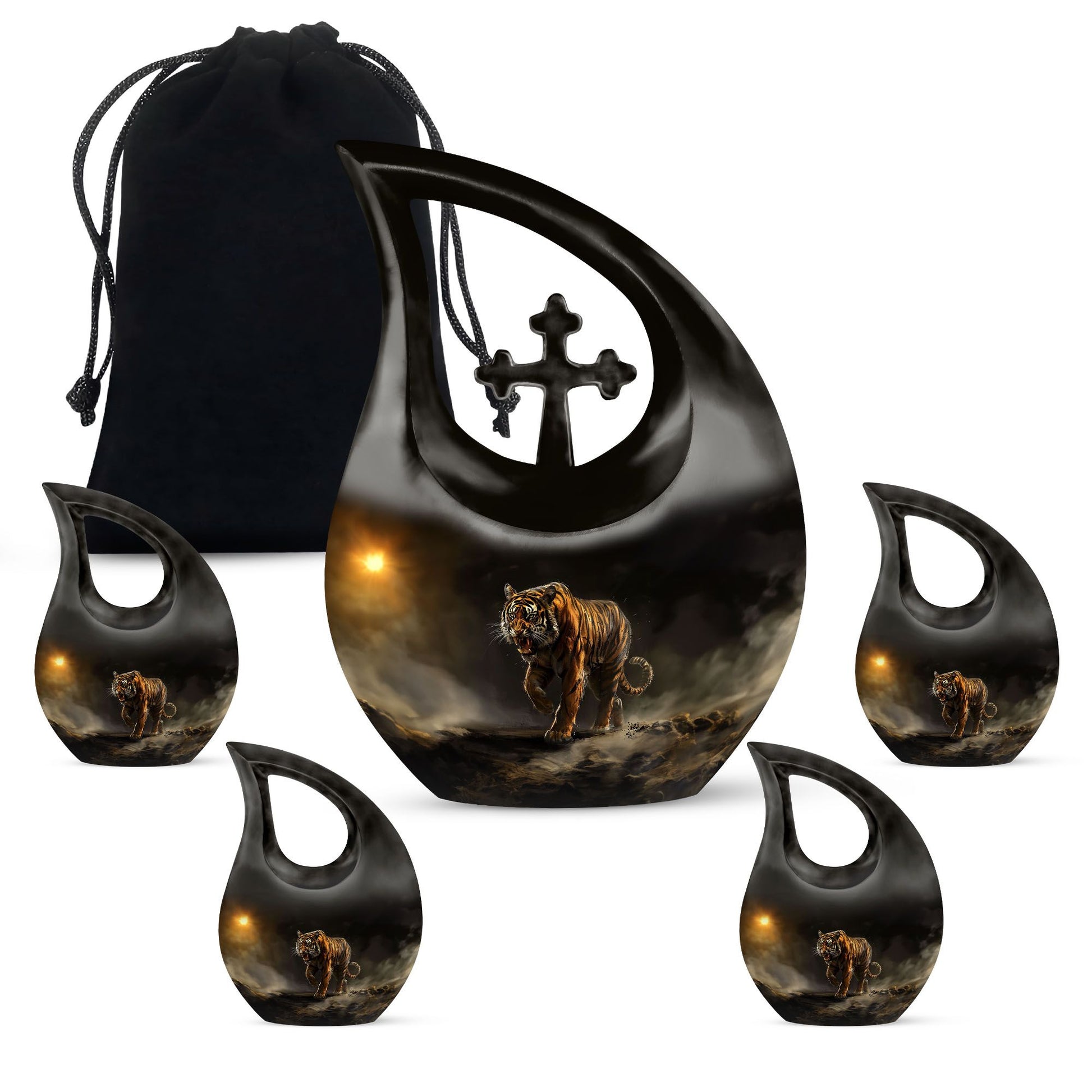 Tiger Urn precious memories urn human ashes keepsakes