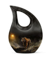 10-inch Large Tiger-themed Cross Drop remembrance urn 